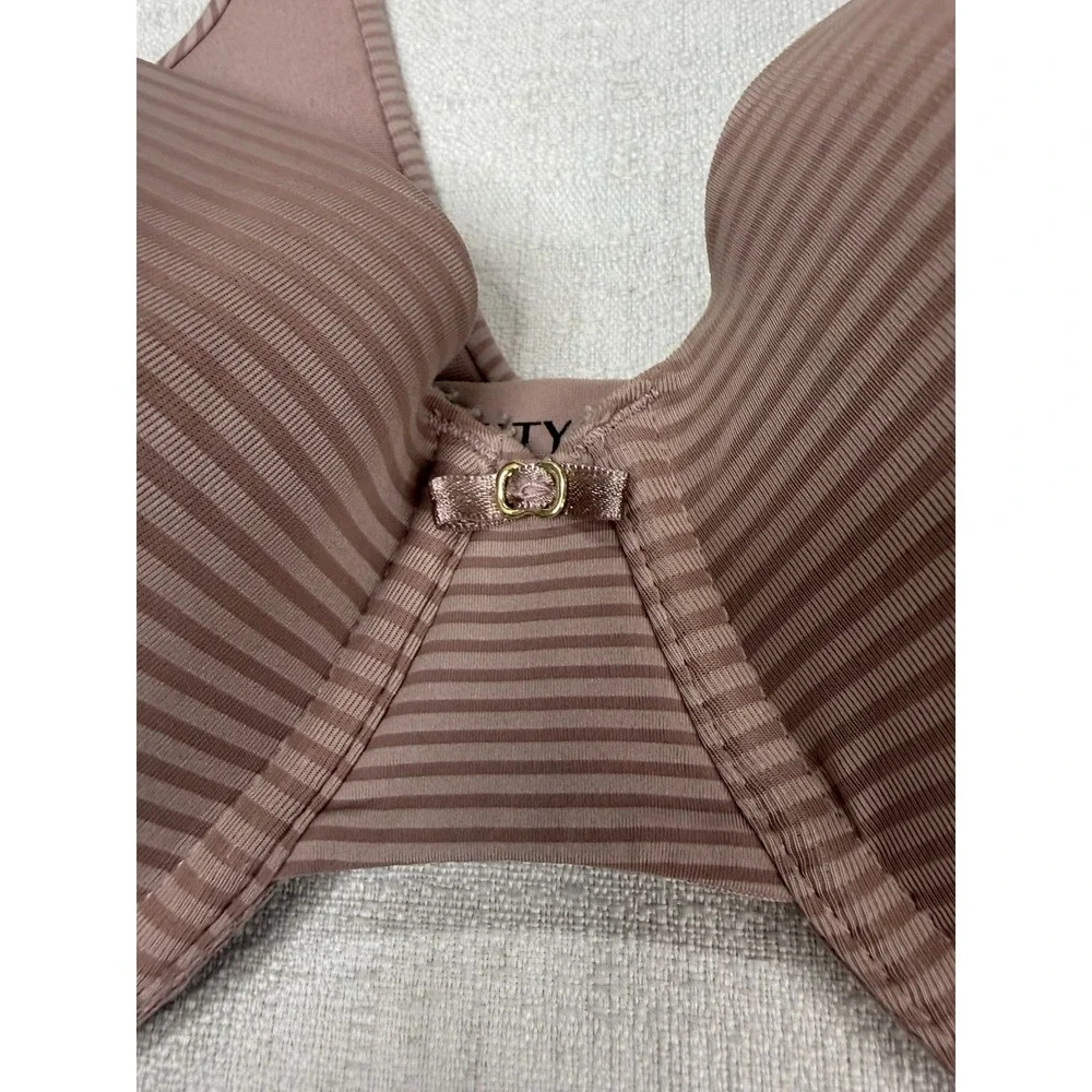 Vanity Fair 40C Bra Taupe Striped Soft Stretchy No Padding Underwire - Picture 2 of 6